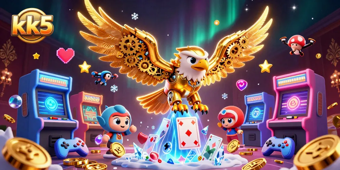 Experience the thrill of kk5 casino games with dynamic 3D characters and vibrant gaming elements.