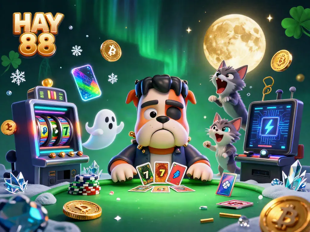 Experience exhilarating gaming action with HAY 88 at a vibrant casino table featuring enchanting characters.