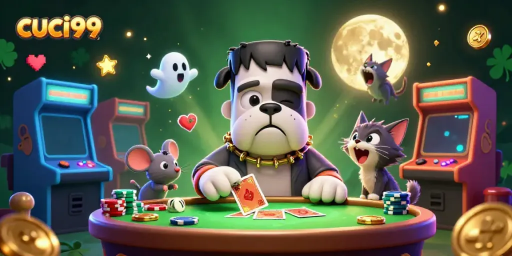 Cuci99 offers thrilling card games in a vibrant casino scene featuring unique characters and dynamic gameplay