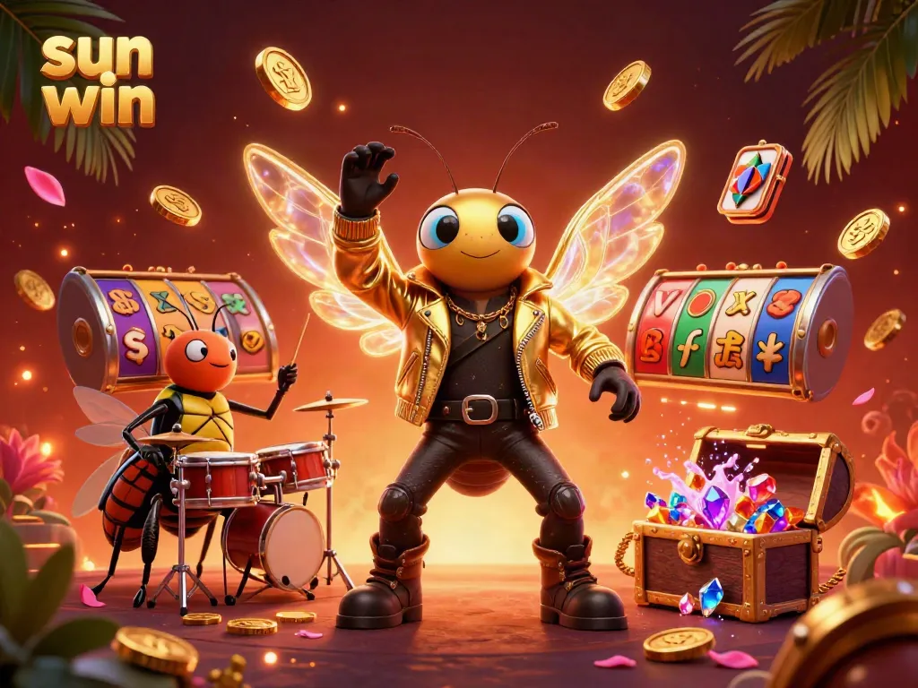 Experience exciting gameplay at sun win with a vibrant 3D casino scene featuring characters and dynamic elements.