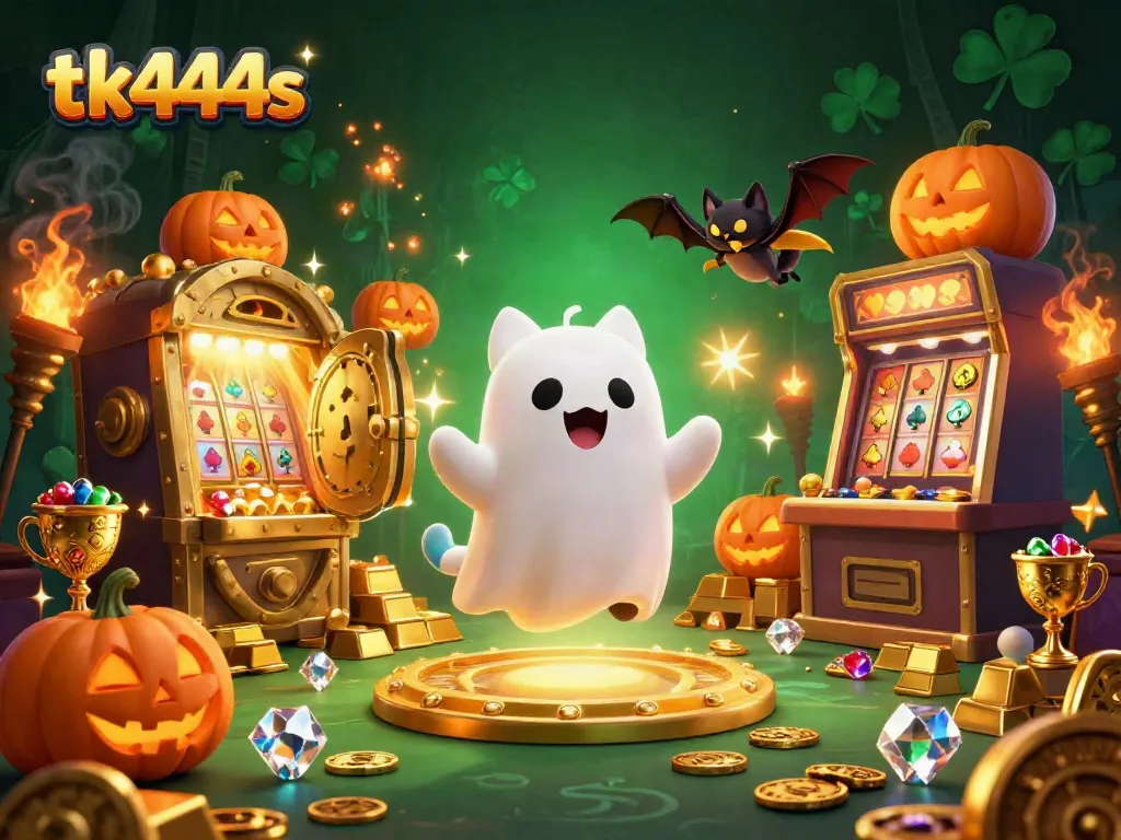 Enjoy thrilling casino adventures with the tk444s ghost cat and treasures bursting from a vault.