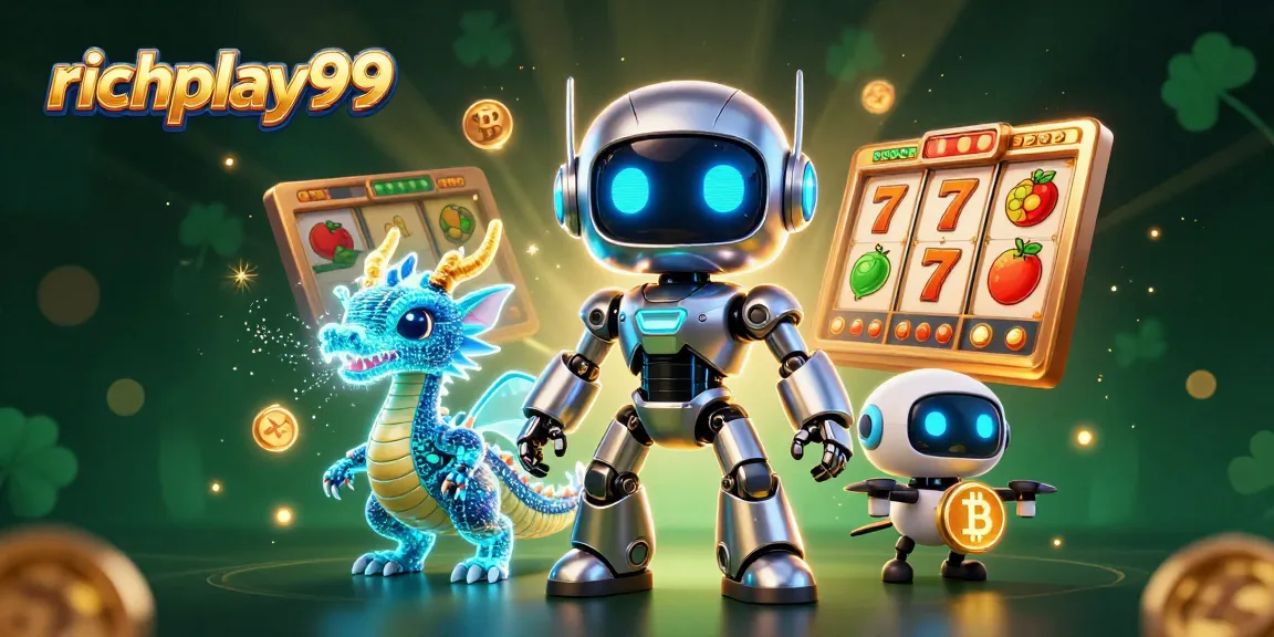 Experience richplay99 slots with vibrant 3D characters and captivating casino elements in action.